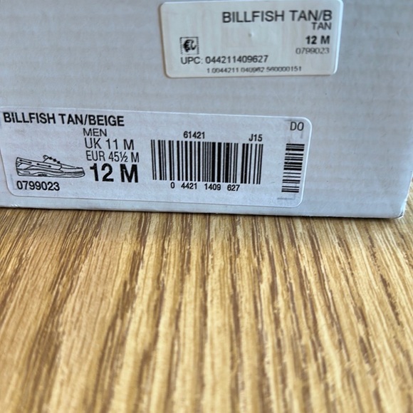 Sperry Billfish Tan Beige men’s 12 medium - Picture 9 of 11